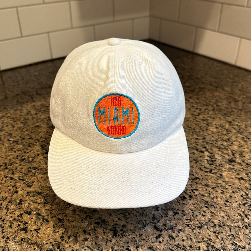 Vintage 90s HBO Miami Weekend 1996 Mohr's Snapback Hat White Promo Cap Rare